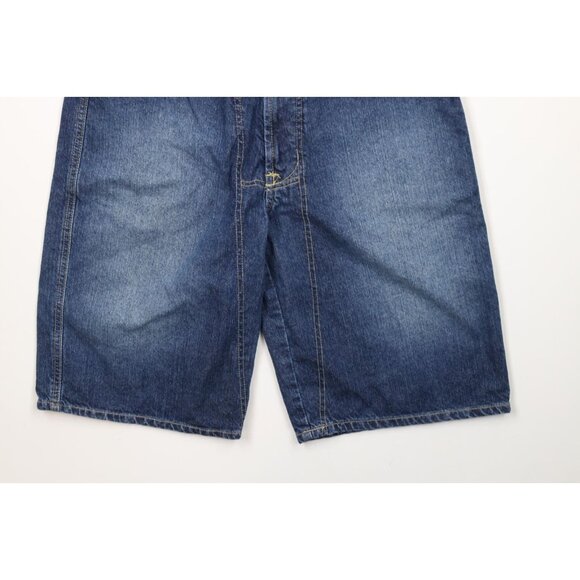 Vintage 90s Marithe Francois Girbaud Mens 32 Spell Out Baggy Denim Jean Shorts - Picture 4 of 12